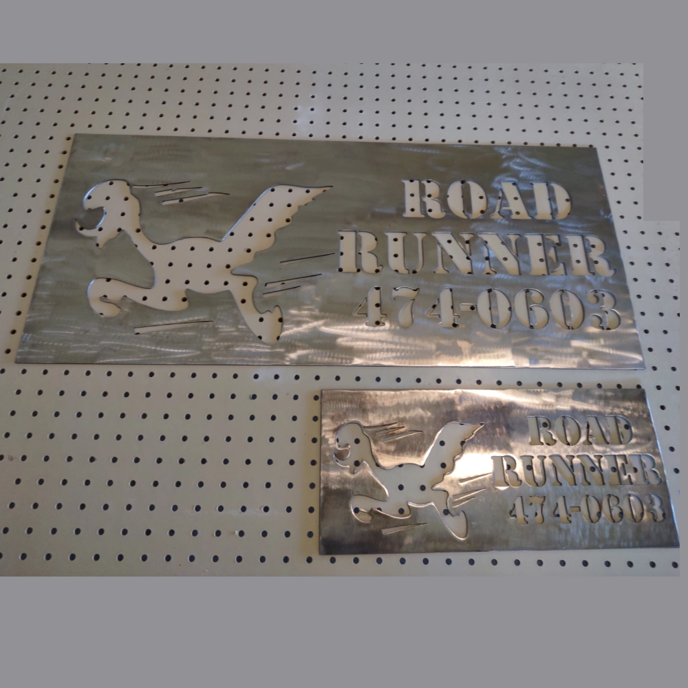 Custom business plaques Arizona — plasma cut steel design