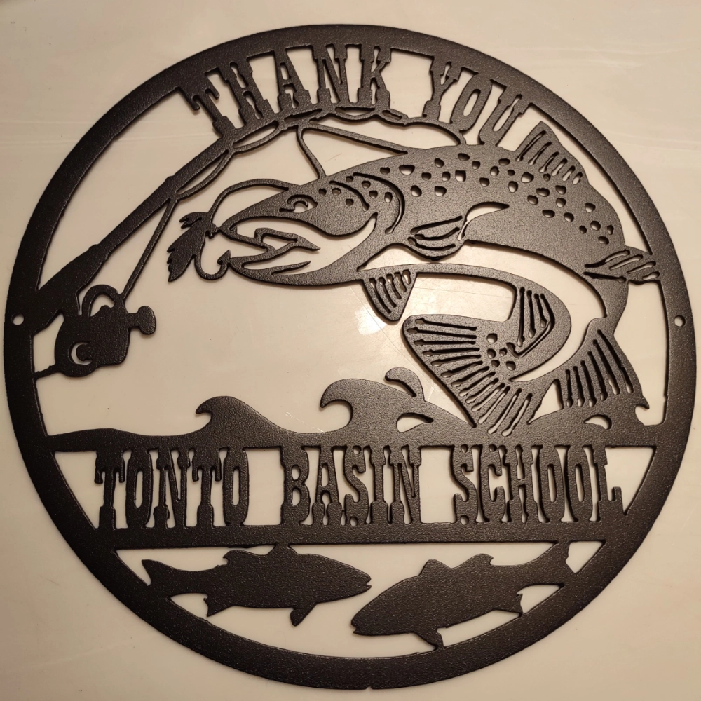 Custom business plaques Arizona — plasma cut steel design