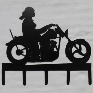Woman Biker Key Hook