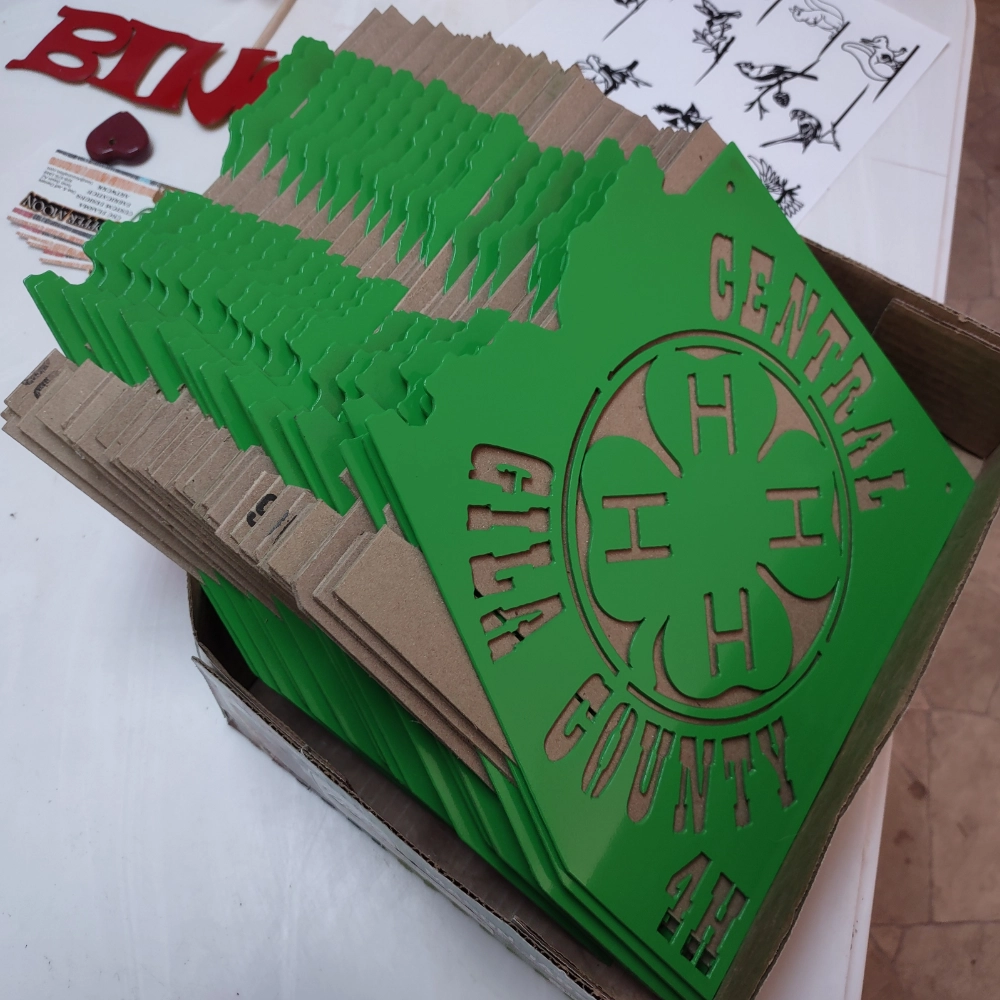 Custom business plaques Arizona — plasma cut steel design