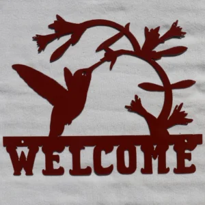 HummingBird Welcome Sign