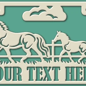 Custom Horse License Plate