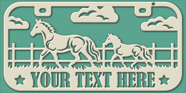 Custom Horse License Plate