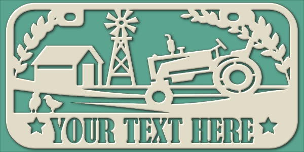 Custom Ranch License Plate