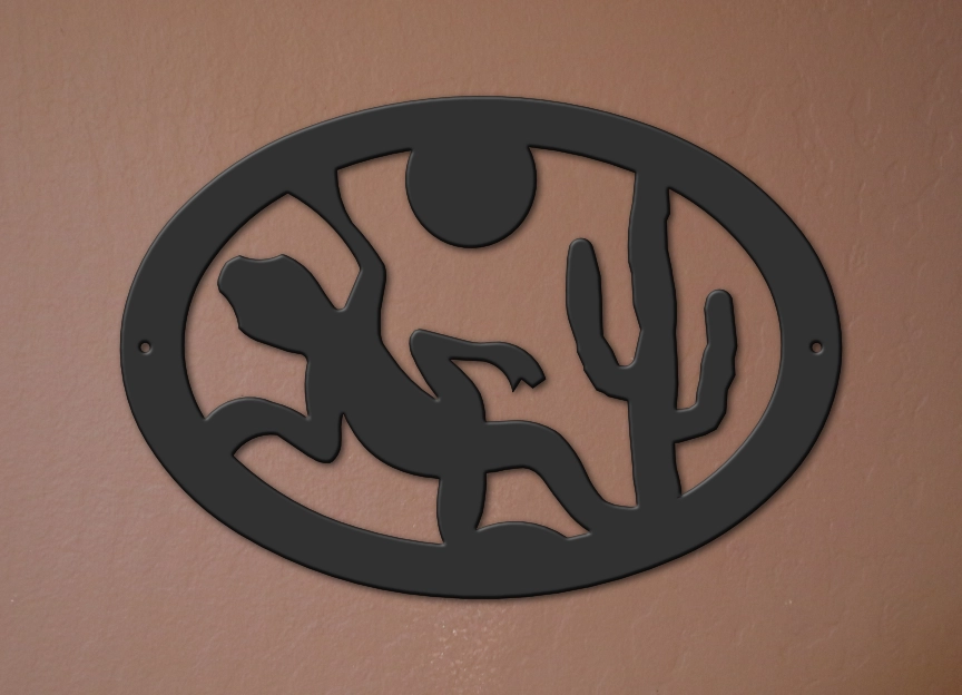 9" Desert Gecko Oval