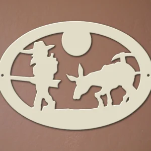 9" Miner and Mule Oval