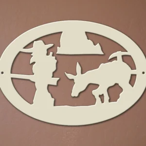 9" Miner and Mule Oval