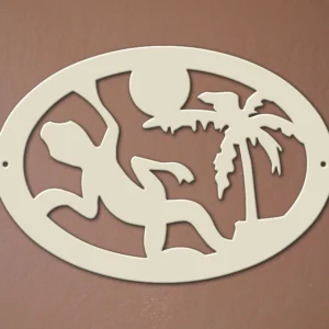9" Beach Gecko Oval