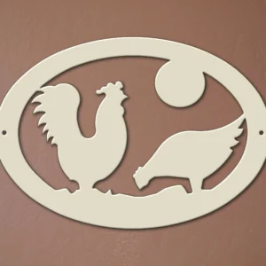 9" Chickens Oval